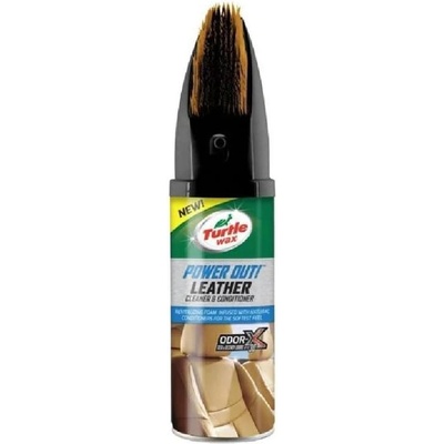 Turtle Wax TurtleWax Power Out Leather спрей за почистване и подхранване на кожа с четка 400 мл