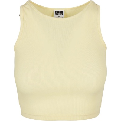 Urban Classics Ladies Cropped Rib Top žluté