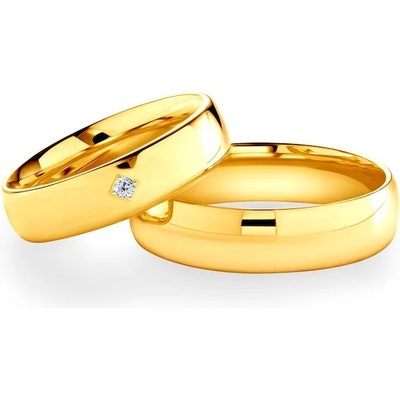 SAVICKI Сватбени халки: злато, полукръгъл профил. 5 мм