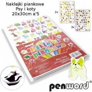 Penword Foam stickers cats and dogs 20x30cm 5pcs