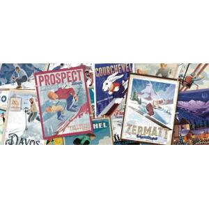 Ravensburger - Puzzle Vintage Ski-Poster panorama - 1 000 piese
