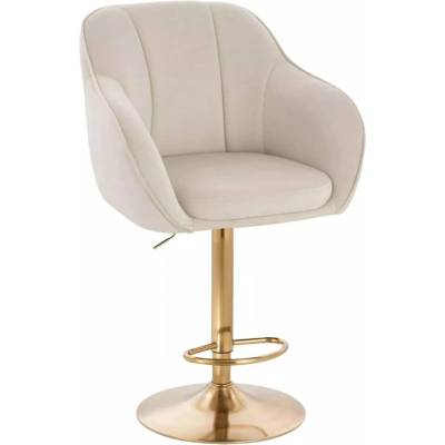 LuxuryForm Design Avola Velur na zlatom tanieri krémová
