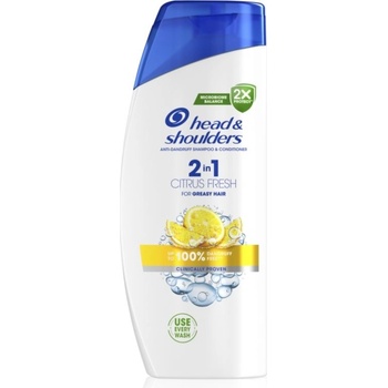 Head & Shoulders Citrus Fresh 2v1 šampon proti lupům pro mastné vlasy 625 ml