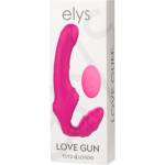 Toyz4Lovers Love Gun страп-он с презаредимо вибриращо дилдо и безжично дистанционно