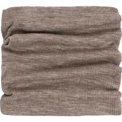 Dvojvrstvový detský nákrčník zo 100% jemnej merino vlny CeLaVi hnedý Walnut Melange
