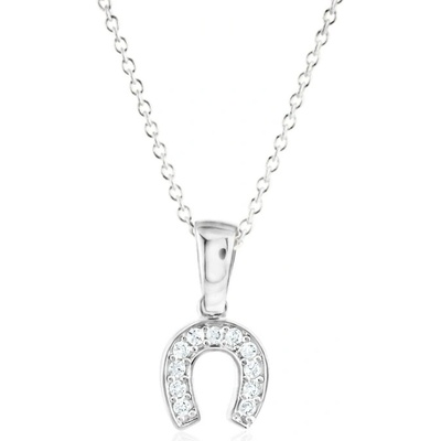 Gemmax Řetízek s podkovou pro štěstí z bílého zlata GLSWB-33241-39271