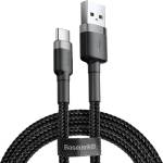 Baseus USB Type-C Data Cable, 2A, 3m - Baseus Caffeine (CATKLF-UG1) - Сиво Черен