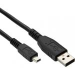 DeTech Кабел DeTech USB - USB Mini, 1.5m, Черен - 18071