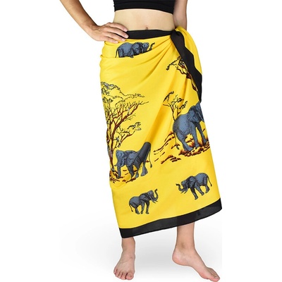 Thajsko Sarong Pareo REN slony žltá