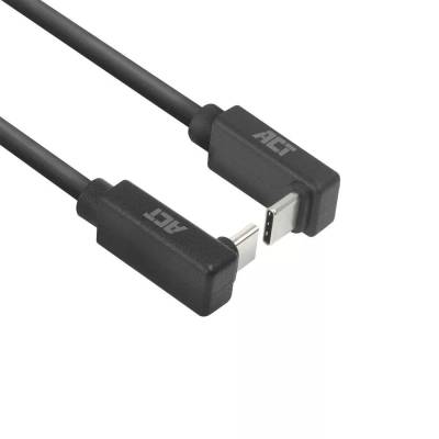 Кабел USB-C 10Gbps, 60W, 0.5м, конектори на 90° up/down angled (EWENT-ACT-CAB-AC7476)