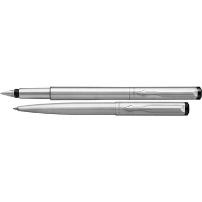 Parker 1502/2505443 Royal Vector Stainless Steel CT sada dárková sada plnicího pera a kuličkové tužky – Zboží Živě