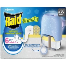 Raid Family elektrický odparovač s tekutou náplňou proti komárom 30 nocí 21 ml