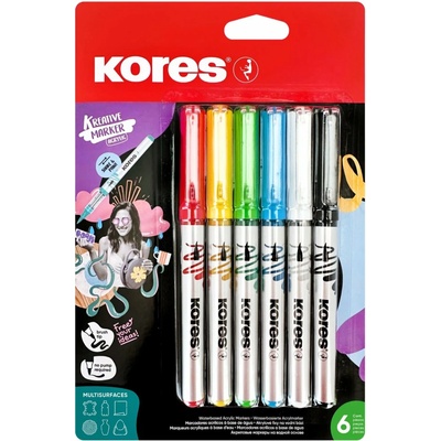 Kores Kreative Marker Selection akrylové 6 barev