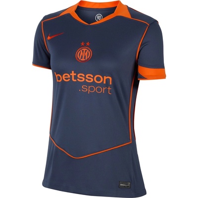 Nike Дамска футболна фланелка Nike Inter Milan Third Shirt 2025 2026 Womens - Blue/Orange