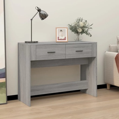 vidaXL Конзолна маса, сив сонома, 100x39x75 см, инженерно дърво (816782)