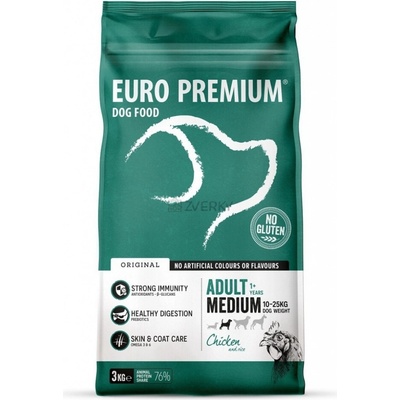 Euro-Premium Medium Adult Chicken & Rice 3 kg