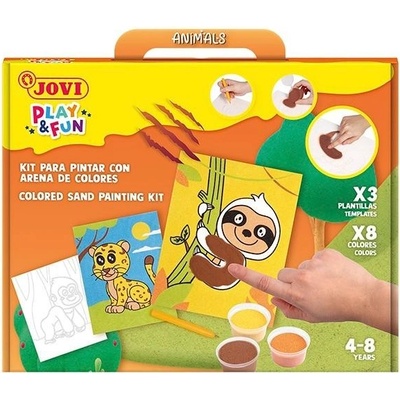 JOVI PLAY&FUN sada na malování pískem 12ks Animals – Zboží Dáma