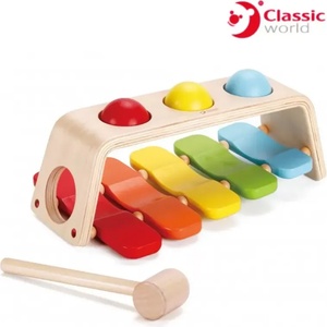 Classic World Дървен Ксилофон с чукче - Classic World