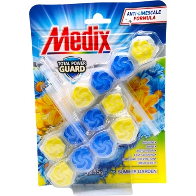 MEDIX ароматизатор за тоалетна чиния, 3х55гр, Summer garden