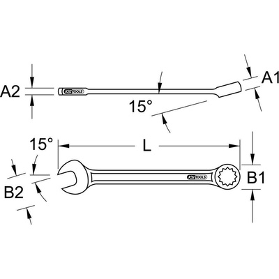 KS Tools očkoplochý klíč 963.7308