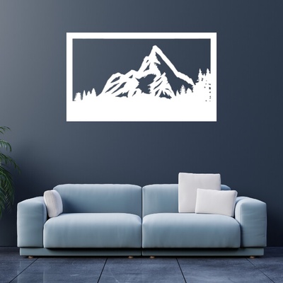 Obraz - hora v objatí lesa Veľkosť rámu: 59x35cm