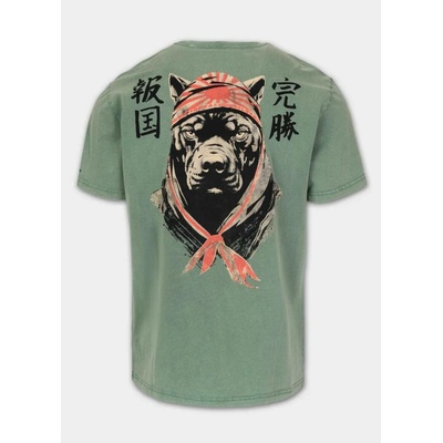 PitBull West Coast triko Bravery 190 Denim Washed zelené