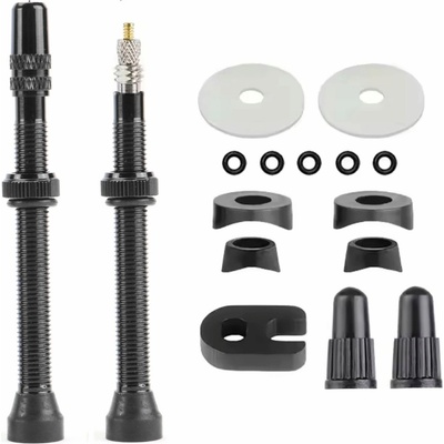 Cyklistické ventilátory TUBELESS 60 mm pre bezdušový systém 2 ks PRESTA čierne