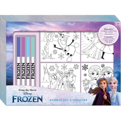 Diakakis К-кт 4 платна за оцв. 12.5x12.5cm, 4 м-ра, Frozen (32404-А-FROZEN)