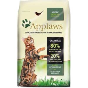 Applaws суха храна за котки с пиле и агнешко 7, 5 кг (033-4074)