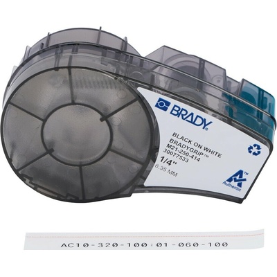 Brady M21-250-414 151514 6.35 mm x 3.048 m Polyester černý tisk bílý podklad