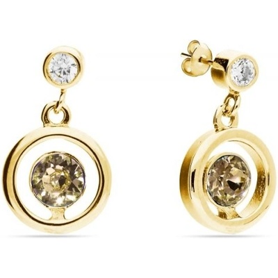 Spark hnědé se Swarovski Elements Punct gold KCG1088SS18LCT Light Colorado Topaz