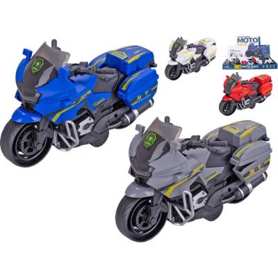 Mikro trading Motorka policejní - 14 cm - na setrvačník