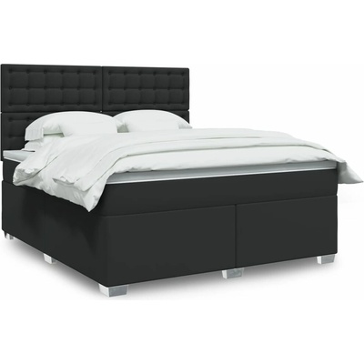 vidaXL 11461.3293032 Boxspring postel s matrací černá umělá kůže