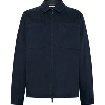 KnowledgeCotton Apparel Мъжка риза с копчета Knowledgecotton apparel Regular Fit Twill Overshirt Shirt - Total Eclipse (033-2932-0311)