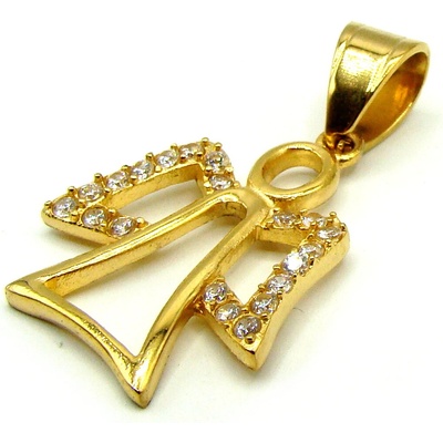 Steel Jewelry Přívěsek ANDĚL GOLD z chirurgické oceli PR090204