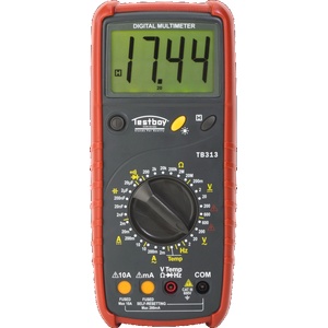 Testboy Дигитален мултицет със защита CAT III 2. . . 600Vac/dc, 2mA…10A, LCD и звук, Testboy 313 - 4028532203139 (4028532203139)