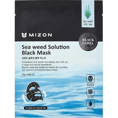 Mizon Sea weed Solution Black Mask, регенерираща черна маска за лице с водорасли (8809587523696)
