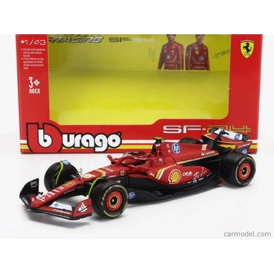 Bburago Ferrari F1 Sf-24 Team Scuderia Ferrari N 55 Emilia Romagna Imola Gp 2024 Carlos Sainz Červená Černá 1:43
