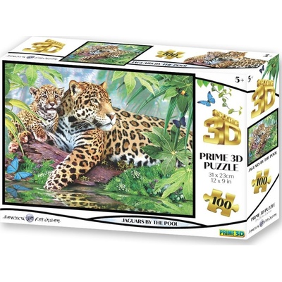 PRIME 3D puzzle Jaguári pri bazéne 100 ks