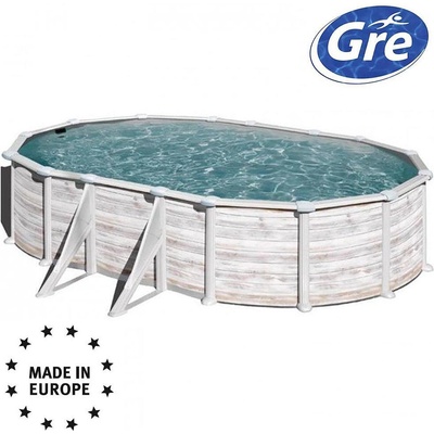 GRE Басейн с твърди страници, овален, 500x300x132см, GRE KITPROV508N, с филтърна помпа, стълба, скимер (KITPROV508N)