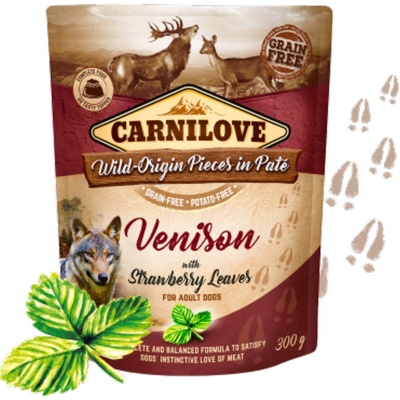 Carnilove Paté Venison with Strawberry Leaves 300 g – Zboží Mobilmania