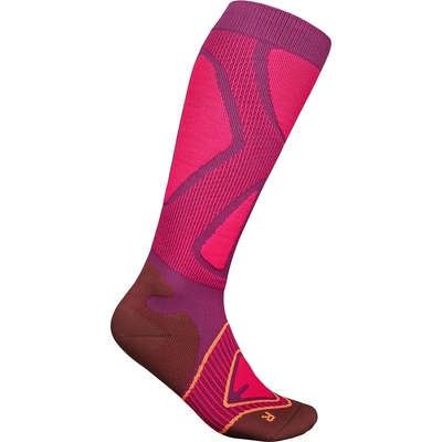 Bauerfeind Sports Дамски компресионни чорапи Bauerfeind Sports Women's Ski Performance Compression Socks - Pink - размер 41-43 (201-3959-0120)