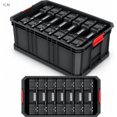 Prosperplast Modular Solution Modulární přepravní box se 7 organizéry 520 x 329 x 210 KMS553520R7-S411 – Hledejceny.cz
