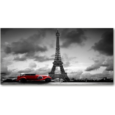 Foto obraz sklo tvrzené Eiffelova veža Paríž 100x50 cm