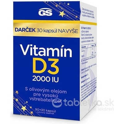 GS Vitamin D3 2000IU 2024 90 + 30 kapsúl