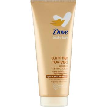 Dove DermaSpa Summer Revived samoopaľovacie telové mlieko odtieň Light to Medium 200 ml
