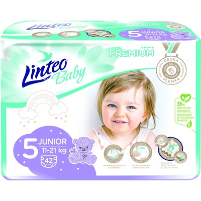 LINTEO BABY Baby Prémium JUNIOR 11-21 kg 2x 42 ks