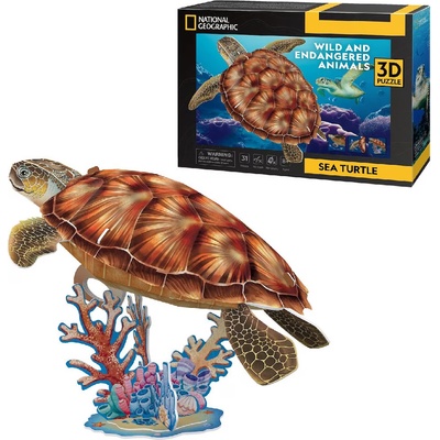 CubicFun 3D puzzle National Geographic: Mořská želva 31 ks