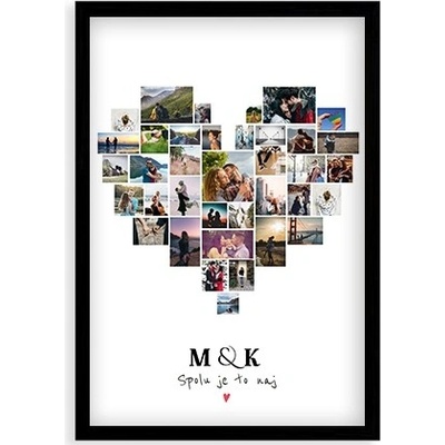 Plagát Insta Srdiečko - čierny rámik 20x30 - 54998