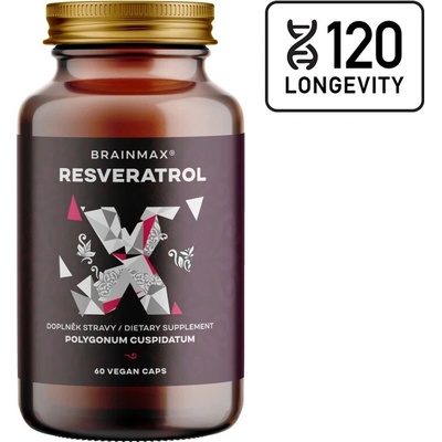 BrainMax Trans-Resveratrol 500 mg 60 rastlinných kapsúl